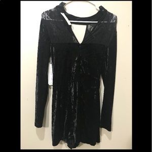 Black velvet romper